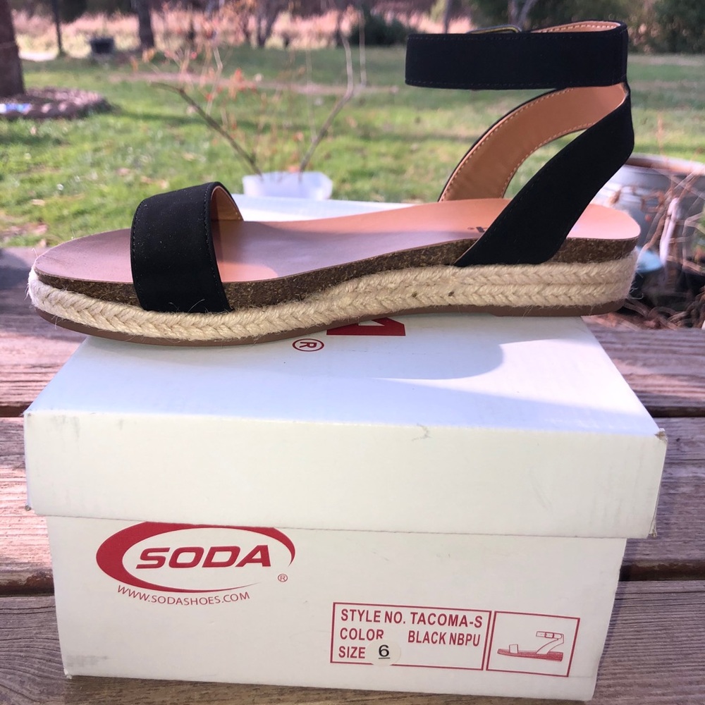 Black ankle sandals